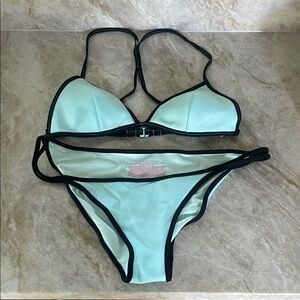 VICTORIAS SECRET TURQUOISE BIKINI! TOP/BOTTOM SIZE: SMALL